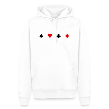 poker karten pik - Männer Premium Bio Hoodie - Weiß - Vorne - Nico (187cm)