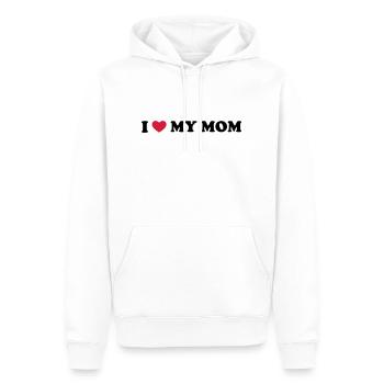 I Love My Mom - Männer Premium Bio Hoodie - Weiß - Vorne - Nico (187cm)