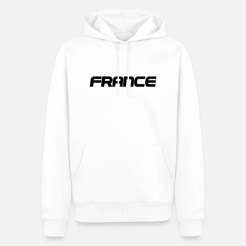 frankreich4 - Männer Premium Bio Hoodie - Weiß