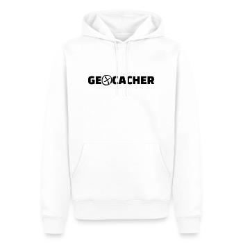 Geocacher - Männer Premium Bio Hoodie - Weiß - Vorne - Nico (187cm)