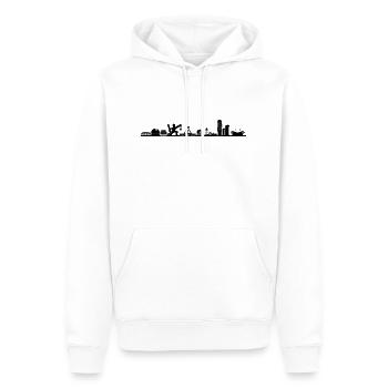 Skyline - Bochum Zeche - Männer Premium Bio Hoodie - Weiß - Vorne - Nico (187cm)