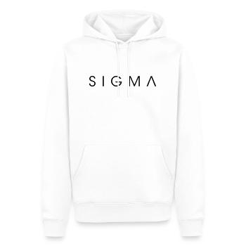 sigma - Männer Premium Bio Hoodie - Weiß - Vorne - Nico (187cm)