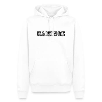 Haninge (Begriffsklärung) - Männer Premium Bio Hoodie - Weiß - Vorne - Nico (187cm)