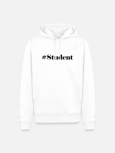 #Student logo - Men’s Premium Organic Hoodie - white