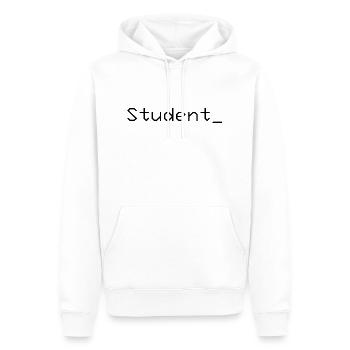 Student_ Logo Schwarz - Männer Premium Bio Hoodie - Weiß - Vorne - Nico (187cm)