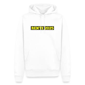 Rente 2025 - Männer Premium Bio Hoodie - Weiß - Vorne - Nico (187cm)