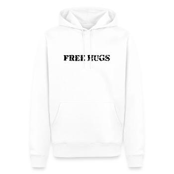 free hugs - Männer Premium Bio Hoodie - Weiß - Vorne - Nico (187cm)