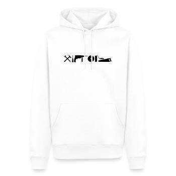 werkzeug_handwerker__f1 - Männer Premium Bio Hoodie - Weiß - Vorne - Nico (187cm)