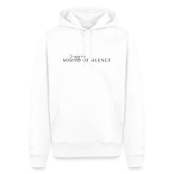 I enjoy the Sound of silence ★ SpiritSpread - Männer Premium Bio Hoodie - Weiß - Vorne - Nico (187cm)