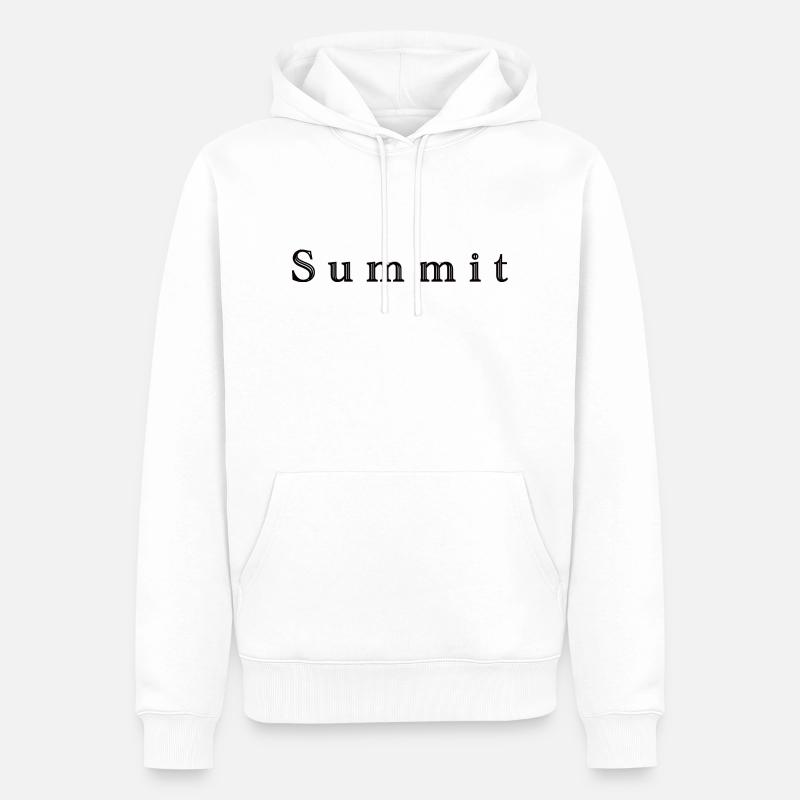 Summit - Männer Premium Bio Hoodie - Weiß