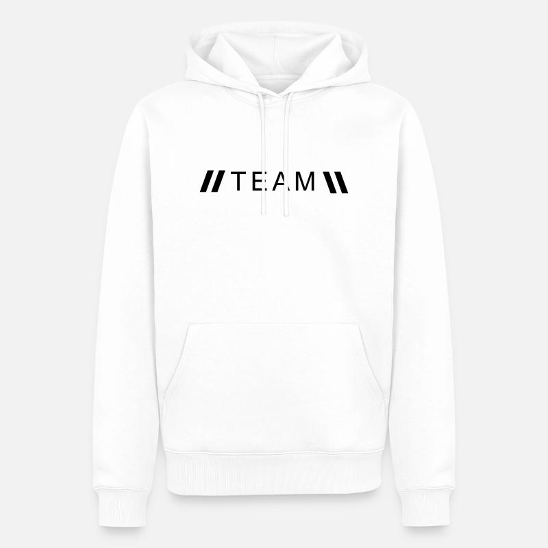 Style équipe - Sweat à capuche Premium bio Homme - blanc