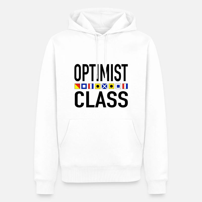 Optimist - Männer Premium Bio Hoodie - Weiß