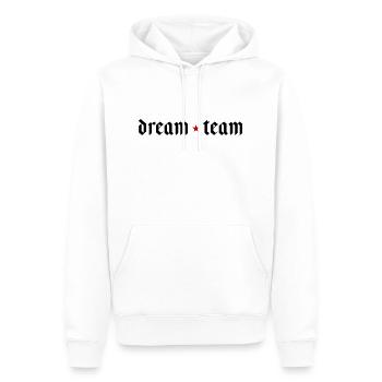 Dream Team - Männer Premium Bio Hoodie - Weiß - Vorne - Nico (187cm)