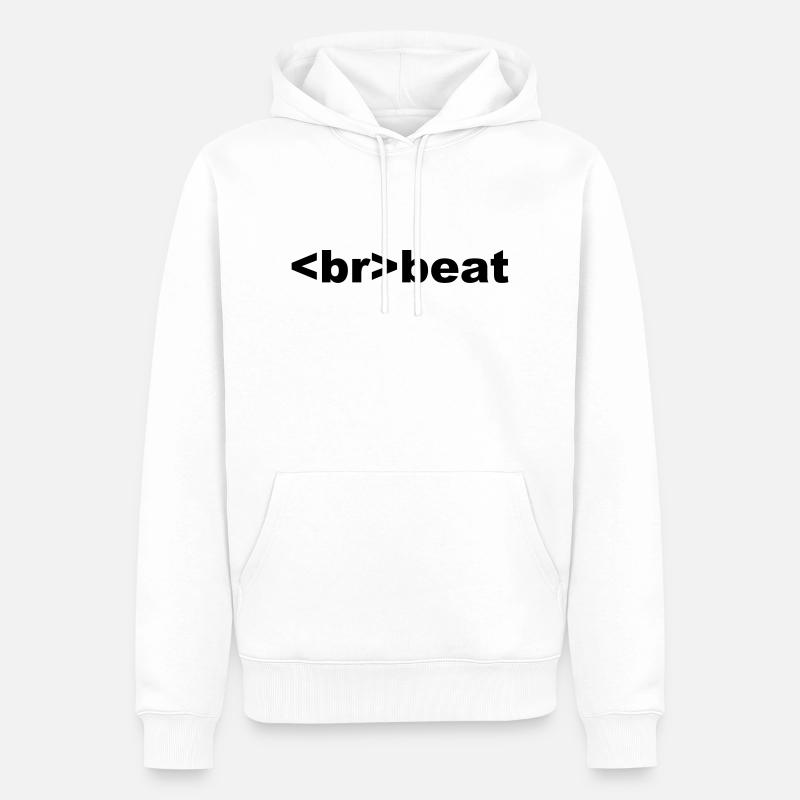 brbeat - Männer Premium Bio Hoodie - Weiß