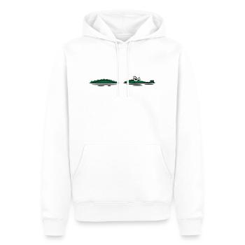 Crocodile eau lauren spirituelle - Sweat à capuche Premium bio Homme - blanc - Devant - Nico (187cm)