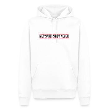 me sarcastic never Zitat - Männer Premium Bio Hoodie - Weiß - Vorne - Nico (187cm)