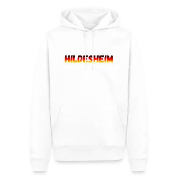 Hildesheim - Männer Premium Bio Hoodie - Weiß - Vorne - Nico (187cm)