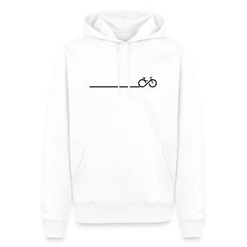 Unlimited Cycling - Männer Premium Bio Hoodie - Weiß - Vorne - Nico (187cm)