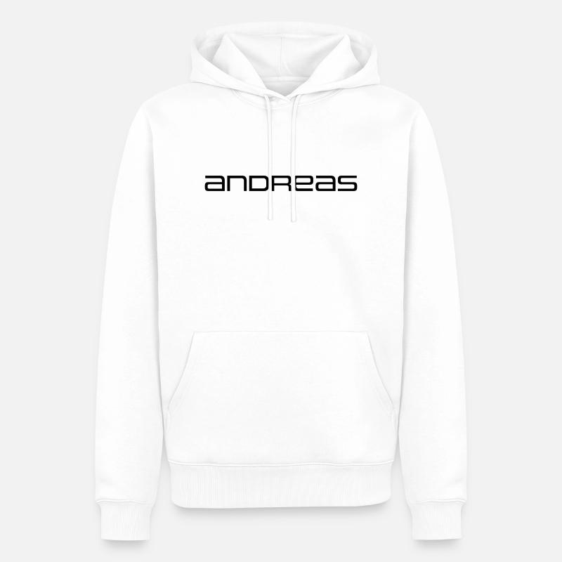 Andreas Geschenk - Männer Premium Bio Hoodie - Weiß