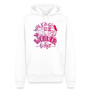 Hiver Wonderland Neige Cadeau de Noël - Sweat à capuche Premium bio Homme - blanc - Devant - Nico (187cm)