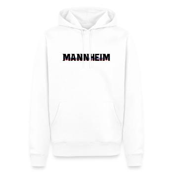 Mannheim-blau-weiss-rot - Männer Premium Bio Hoodie - Weiß - Vorne - Nico (187cm)