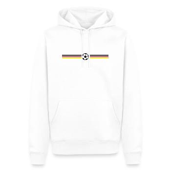 fussball streifen deutschland - Männer Premium Bio Hoodie - Weiß - Vorne - Nico (187cm)