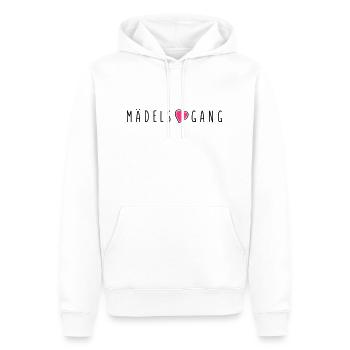 maedels herz gang - Männer Premium Bio Hoodie - Weiß - Vorne - Nico (187cm)