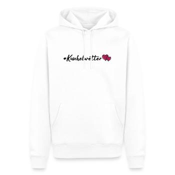kuschelwetter herzen - Männer Premium Bio Hoodie - Weiß - Vorne - Nico (187cm)