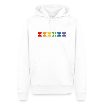 Rainbow Fun Shirt - Männer Premium Bio Hoodie - Weiß - Vorne - Nico (187cm)