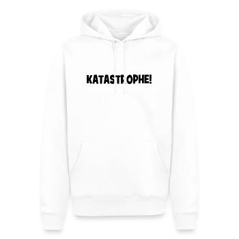 Katastrophe - Cooler Slogan - Lustiger Spruch - Männer Premium Bio Hoodie - Weiß - Vorne - Nico (187cm)