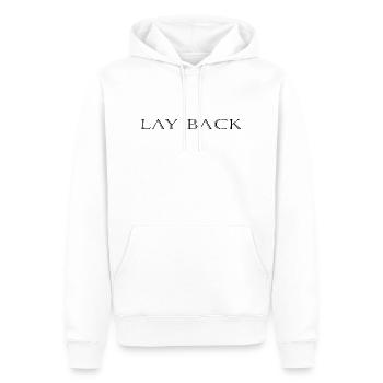 Lay Back - Männer Premium Bio Hoodie - Weiß - Vorne - Nico (187cm)
