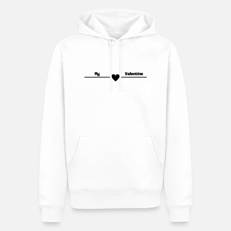 Ma Saint-Valentin - Sweat à capuche Premium bio Homme - blanc