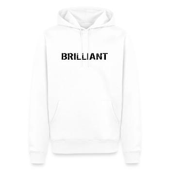 Brilliant black - Men’s Premium Organic Hoodie - white - Front - Nico (187cm)