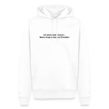 Ich werde bald heiraten - Männer Premium Bio Hoodie - Weiß - Vorne - Nico (187cm)