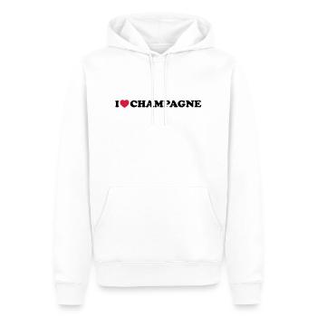 i_love_ - Sweat à capuche Premium bio Homme - blanc - Devant - Nico (187cm)