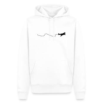 Avion / plain vol (1c) - Sweat à capuche Premium bio Homme - blanc - Devant - Nico (187cm)