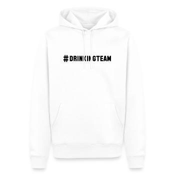 # drinkingteam - Männer Premium Bio Hoodie - Weiß - Vorne - Nico (187cm)