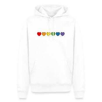queer regenbogen herzen lgbtqi LGBT lgbtqi queer - Männer Premium Bio Hoodie - Weiß - Vorne - Nico (187cm)