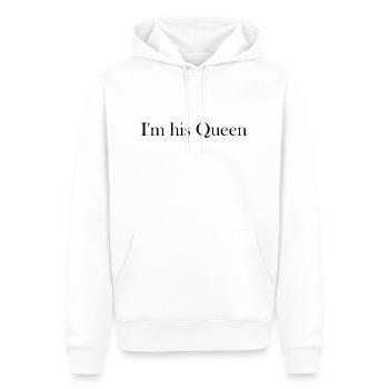 I m his Queen schwarz - Männer Premium Bio Hoodie - Weiß - Vorne - Nico (187cm)