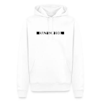 crazy sexy cool design - Men’s Premium Organic Hoodie - white - Front - Nico (187cm)