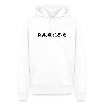 Danse Musique de danse - Sweat à capuche Premium bio Homme - blanc - Devant - Nico (187cm)