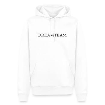 dreamteam - Männer Premium Bio Hoodie - Weiß - Vorne - Nico (187cm)