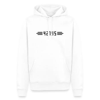 Marathon 42195 Meter - Männer Premium Bio Hoodie - Weiß - Vorne - Nico (187cm)