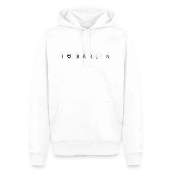 J’aime Berlin, Bärlin - Sweat à capuche Premium bio Homme - blanc - Devant - Nico (187cm)