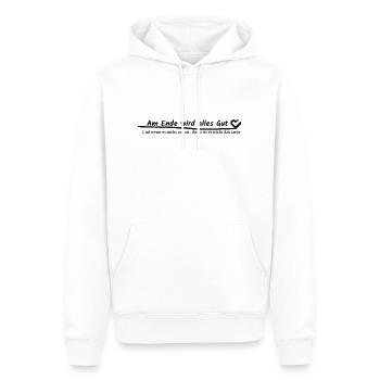 BT. - Am Ende - Männer Premium Bio Hoodie - Weiß - Vorne - Nico (187cm)