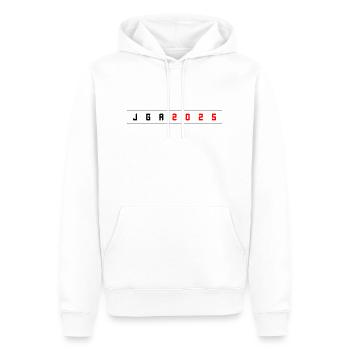 JGA 2025 - Männer Premium Bio Hoodie - Weiß - Vorne - Nico (187cm)