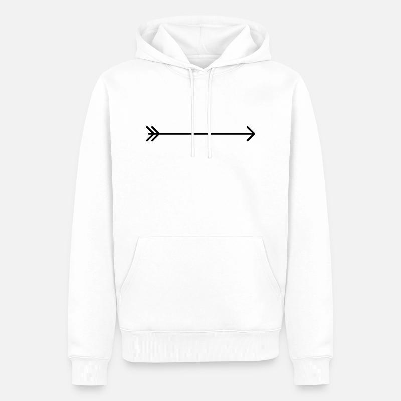 arrow - Männer Premium Bio Hoodie - Weiß