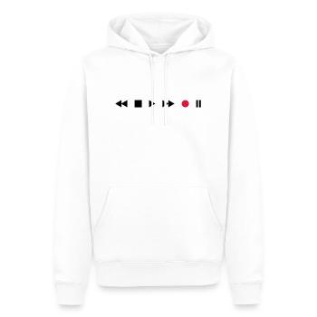 Tape Deck - Men’s Premium Organic Hoodie - white - Front - Nico (187cm)