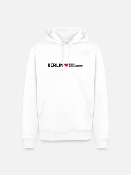 Berlin Ma ville préférée - Sweat à capuche Premium bio Homme - blanc