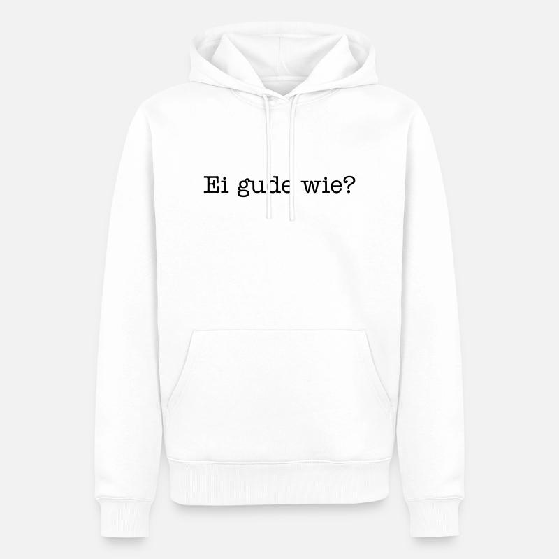 Ei Gude comment? - Sweat à capuche Premium bio Homme - blanc